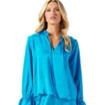 Ezra split neck blouse