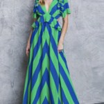 Striped maxi dress