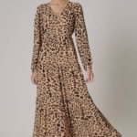 Leopard print maxi dress