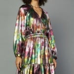 Metallic flower dress