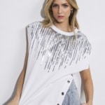 Sequin knit top